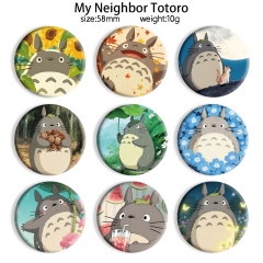 58mm 9 Styles My Neighbor Totoro Cartoon Pin Anime Tinplate Brooch
