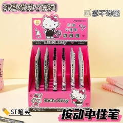 拍36支 凯蒂猫按动中性笔可爱高颜值ins风速干刷题笔卡通少女心黑色水笔