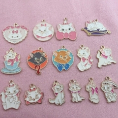 15 Styles 10PCS/SET The AristoCats Cartoon DIY Anime Alloy Pendant