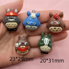 5 Styles 10PCS/SET My Neighbor Totoro Cartoon DIY Anime Resin Pendant