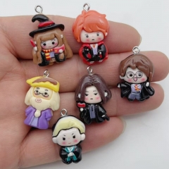 6 Styles 10PCS/SET Harry Potter Cartoon DIY Anime Resin Pendant