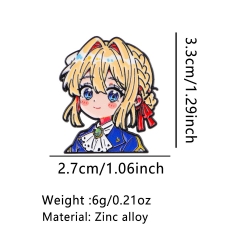 Violet Evergarden Cartoon Pin Anime Alloy Brooch