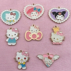 8 Styles 10PCS/SET Sanrio Kuromi My Melody Cartoon DIY Anime Alloy Pendant