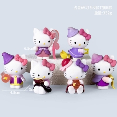 OPP Bag）6PCS/SET Hello Kitty Cartoon Anime PVC Figure Toy