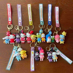 9 Styles Sanrio Kuromi Cartoon Anime Plastic Figure Keychain