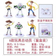 6款玩具总动员（盲盒装） 手办，高约：8.5-10cm，重量：170g，包装：OPP袋装+彩盒装