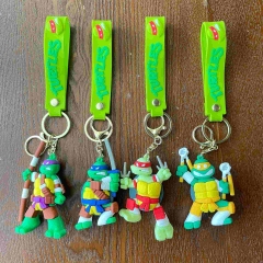 4 Styles Teenage Mutant Ninja Turtles Cartoon Anime Plastic Figure Keychain