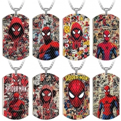 8 Styles Spider-Man Cartoon Anime Stainless Steel Necklace