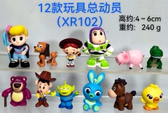 12PCS/SET 4~6cm Toy Story Cartoon Anime PVC Figure Toy