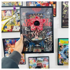 A4 Stranger Things Stereographic 3D Framed Anime Figure Best Gift for Ornament