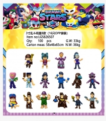 OPP Bag）16PCS/SET Brawl Stars Cartoon Anime PVC Figure Toy