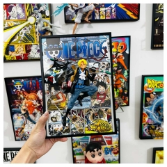 A4 One Piece Sabo Stereographic 3D Framed Anime Figure Best Gift for Ornament
