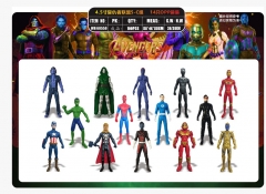 OPP Bag）14PCS/SET The Avengers Cartoon Anime PVC Figure Toy
