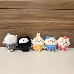 侧卧自嘲熊冬眠黑猫万圣节系列复古乌萨奇小八吉伊毛绒公仔挂件