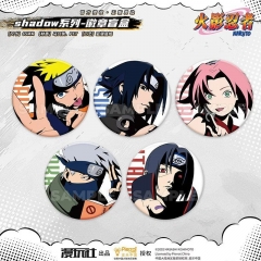 正版 火影忍者 shadow系列 漩涡鸣人 佐助 65mm徽章盲盒 5款吧唧