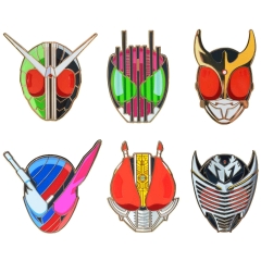 6 Styles Kamen Rider Cartoon Pin Anime Alloy Brooch