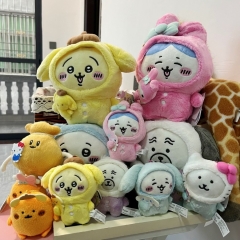 自嘲熊联名款布丁狗美乐蒂玉桂狗玩偶毛绒公仔小八猫咪挂件