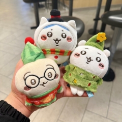 圣诞雪人小八吉伊乌萨奇小脚挂件圣诞礼物毛绒公仔包珠链扣挂饰