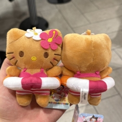 沙滩黑皮系列泳圈比基尼泳衣猫咪毛绒公仔挂件包珠链玩偶挂饰