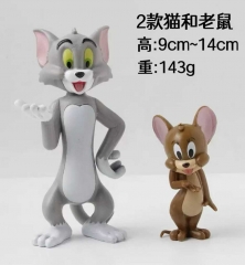 2PCS/SET 9cm~14cm Tom and Jerry Cartoon Anime PVC Figure Toy