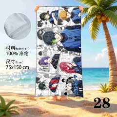 75*150cm 3 Styles Blue Lock Cartoon Anime Beach Towel