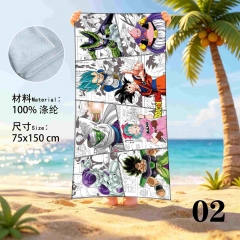 75*150cm 3 Styles Dragon Ball Z Cartoon Anime Beach Towel