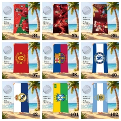 75*150cm 12 Styles Football Star Cartoon Anime Beach Towel