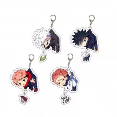 4 Styles Jujutsu Kaisen Cartoon Anime Acrylic Keychain