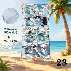 75*150cm 2 Styles Hatsune Miku Cartoon Anime Beach Towel
