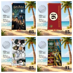 75*150cm 5 Styles Harry Potter Cartoon Anime Beach Towel