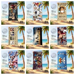 75*150cm 15 Styles One Piece Cartoon Anime Beach Towel