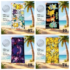 75*150cm 7 Styles Pokemon Cartoon Anime Beach Towel