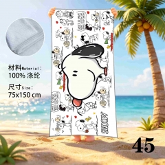 75*150cm 2 Styles Snoopy Cartoon Anime Beach Towel