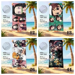 75*150cm 6 Styles Demon Slayer: Kimetsu no Yaiba Cartoon Anime Beach Towel
