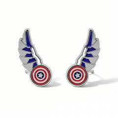Captain America Cartoon Anime Alloy Earring