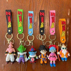 6 Styles Dragon Ball Z Cartoon Anime Plastic Figure Keychain