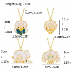 4pcs Frieren: Beyond Journey's End Cartoon Anime Alloy Necklace
