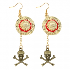 One Piece Monkey D Luffy Cartoon Anime Alloy Earring