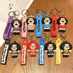 8 Styles Mafalda Cartoon Anime Figure Keychain