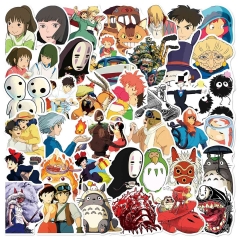 50张宫崎骏龙猫千与千寻贴纸电脑手机壳头盔贴画 Miyazaki Hayao