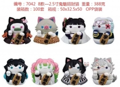 8款一2.5寸鬼魅招财猫  袋装