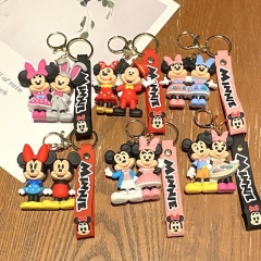 16 Styles Mickey Minnie Mouse Cartoon Anime Figure Keychain