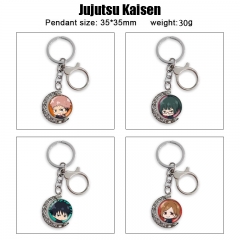 12 Styles Jujutsu Kaisen Cartoon Double-Sided Rotation Alloy Anime Keychain