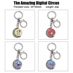 14 Styles The Amazing Digital Circus Cartoon Double-Sided Rotation Alloy Anime Keychain
