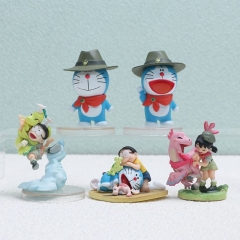 5PCS/SET 3-5.5CM Doraemon Cartoon Anime PVC Figures
