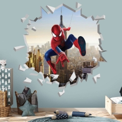 3 Styles Spider-Man Iron Man Cartoon PVC Anime Sticker