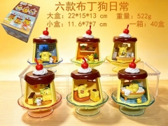 6PCS/SET Sanrio Pom Pom Purin Cartoon Anime PVC Figure