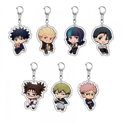 7 Styles Jujutsu Kaisen Cartoon Acrylic Anime Keychain