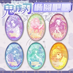 鬼灭椭圆形吧唧彩绘系列PET双闪徽章63*93mm马口铁谷子新款胸章