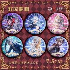 75mm 10 Styles Identity V Cartoon Pin Anime Tinplate Brooch